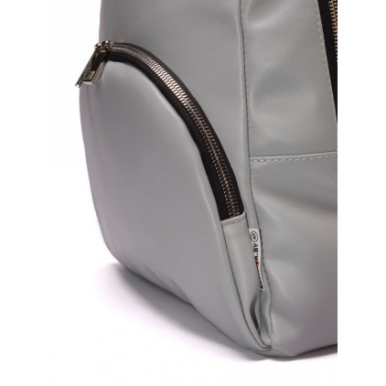 Рюкзак женский из экокожи "Леди Вишня", серый